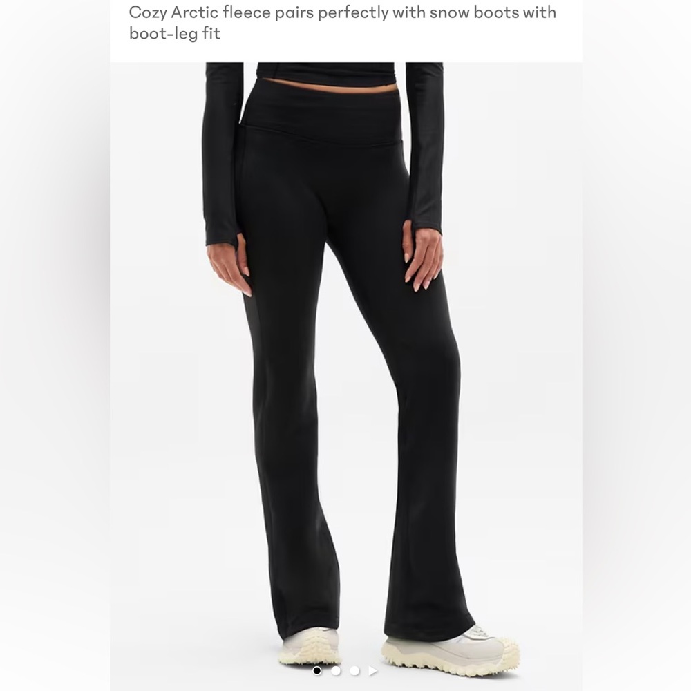 Athleta Black Boot Cut Altitude Fleece Pant